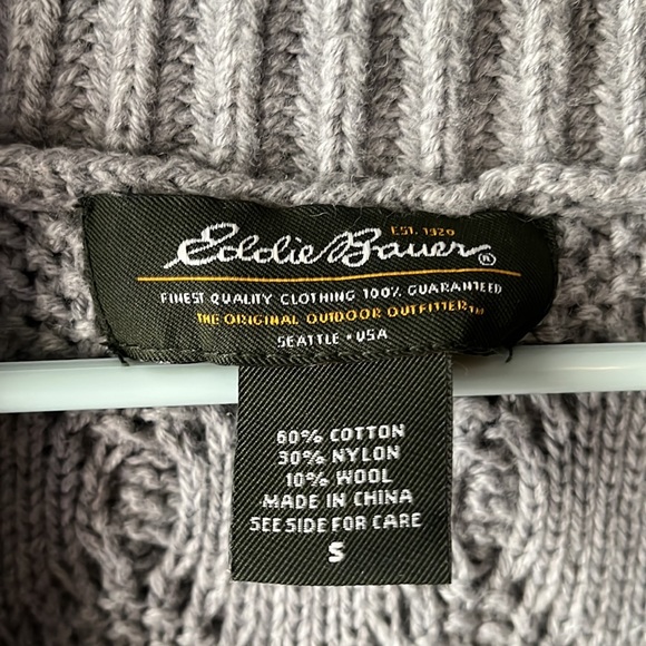 Eddie Bauer Cable Sweater - Picture 3 of 5